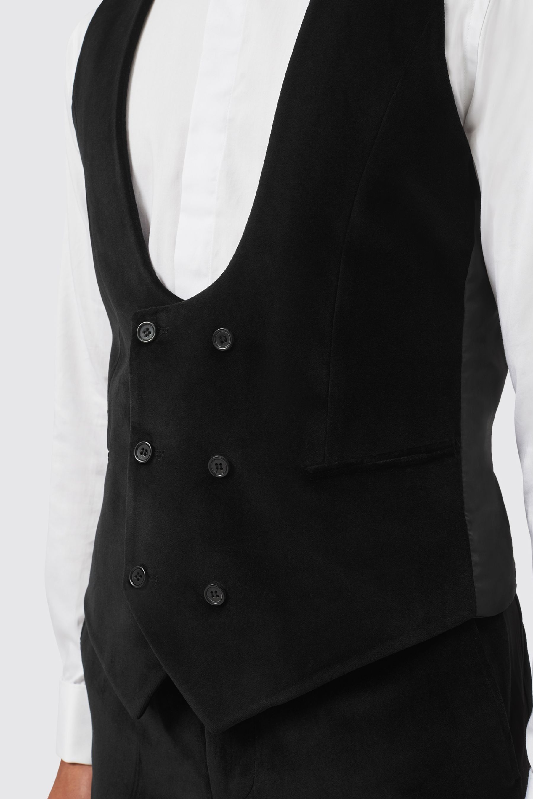 Buy Twisted Tailor Black Skinny Fit Sylvester Velvet Tuxedo Waistcoat from Next Canada