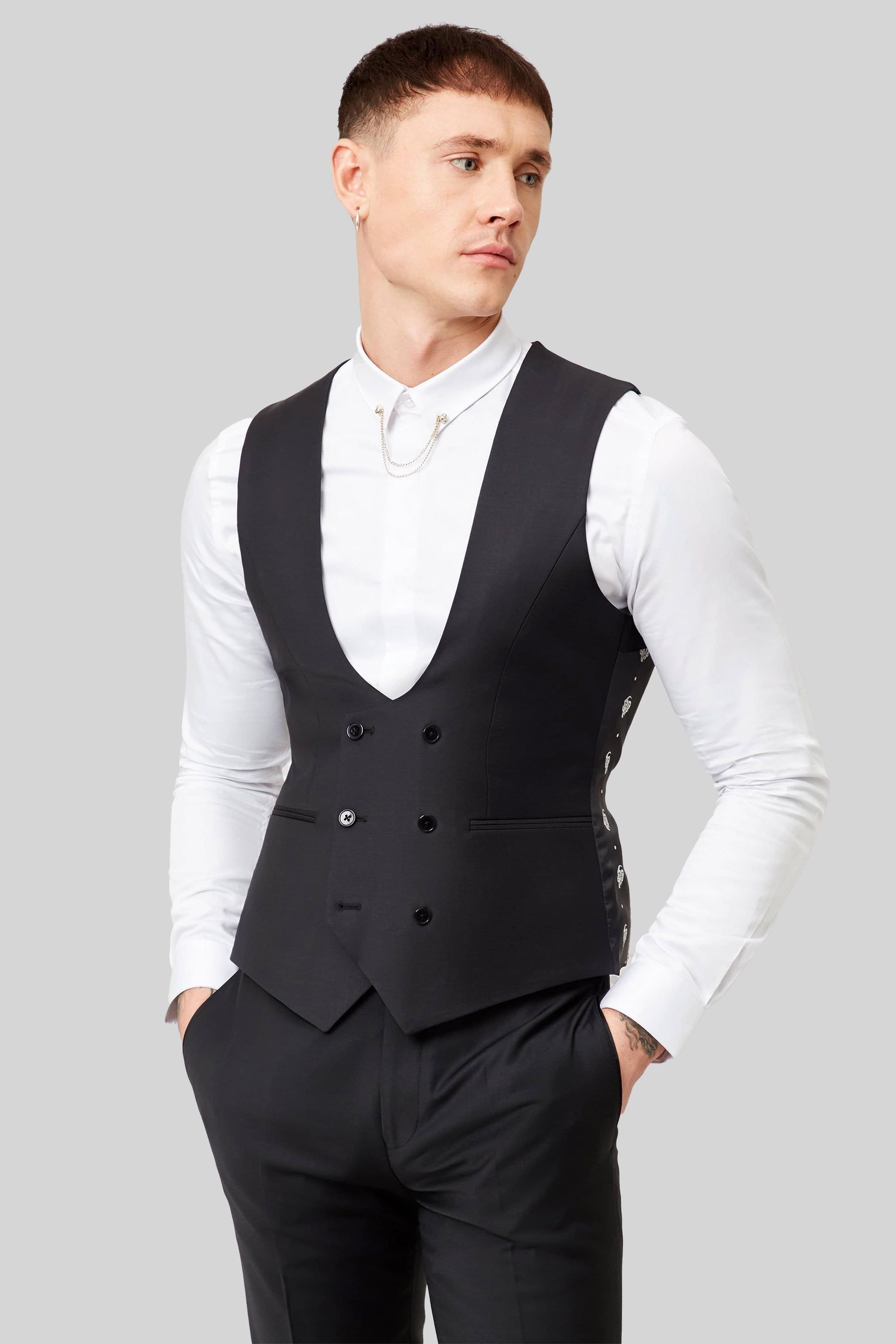 Twisted tailor waistcoat top