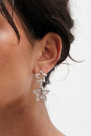 Mood Silver Tone Star Drop Earrings - Image 1 of 3