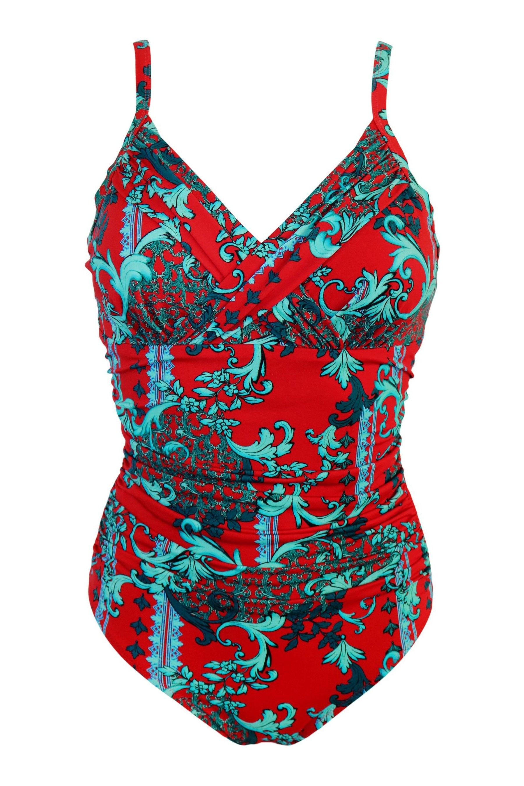 Buy Pour Moi Red Cannes Ruched Tummy Control Swimsuit from Next Singapore