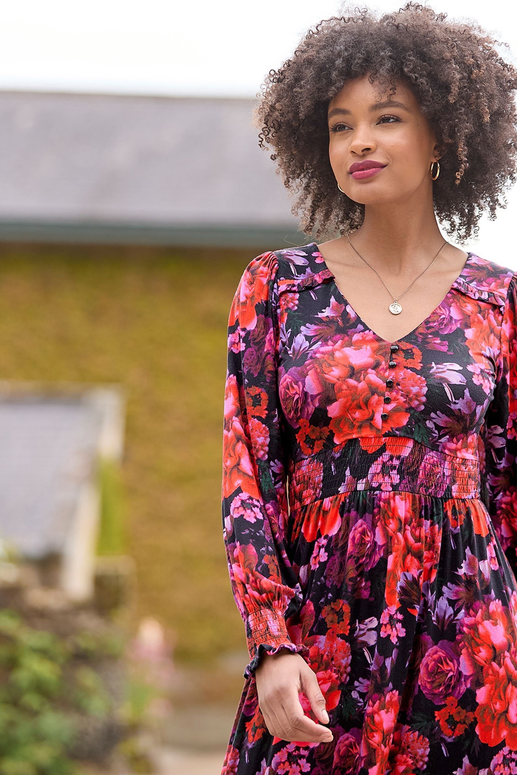 Buy Joe Browns Red Petite Romantic Floral Print Jersey Maxi Dress from Next Luxembourg