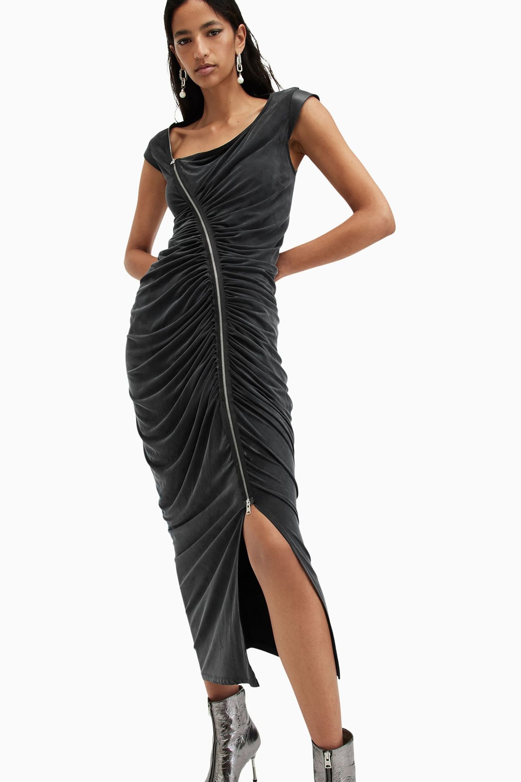 Buy AllSaints Black Umbra Dress from Next Luxembourg
