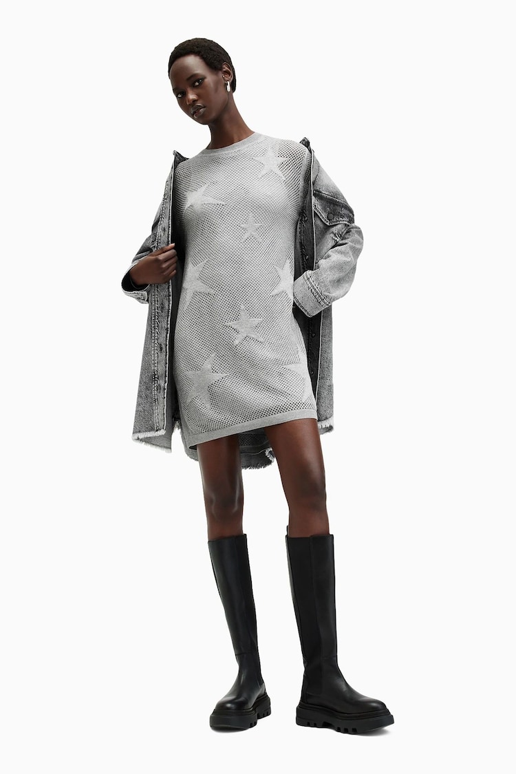 AllSaints Grey Seraph Dress chic - Image 1 of 7