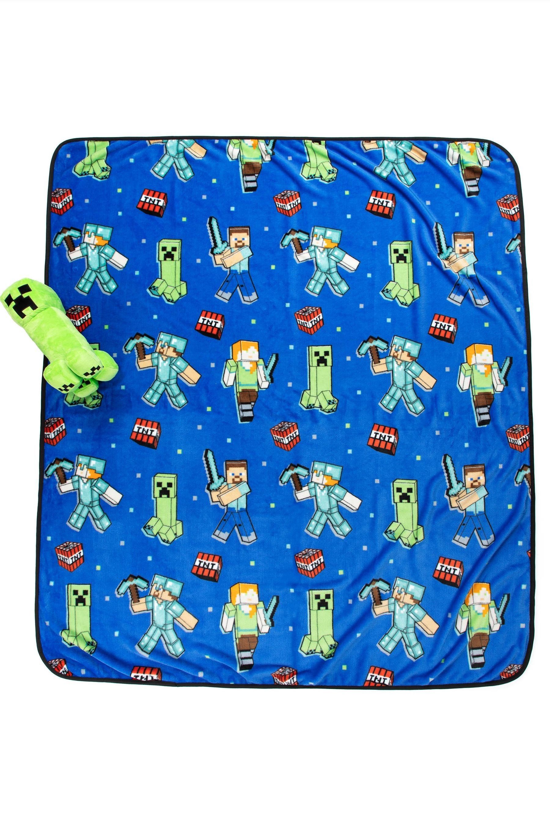 Buy Minecraft Blue Creeper Plush Mini Pillow Buddy Set from the Next UK online shop