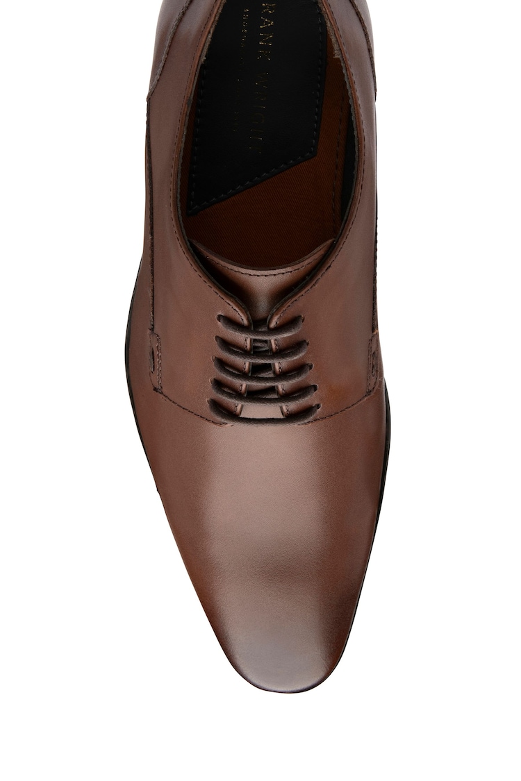 Frank Wright Brown Mens Leather Lace-Up Derby Shoes - Image 4 of 4