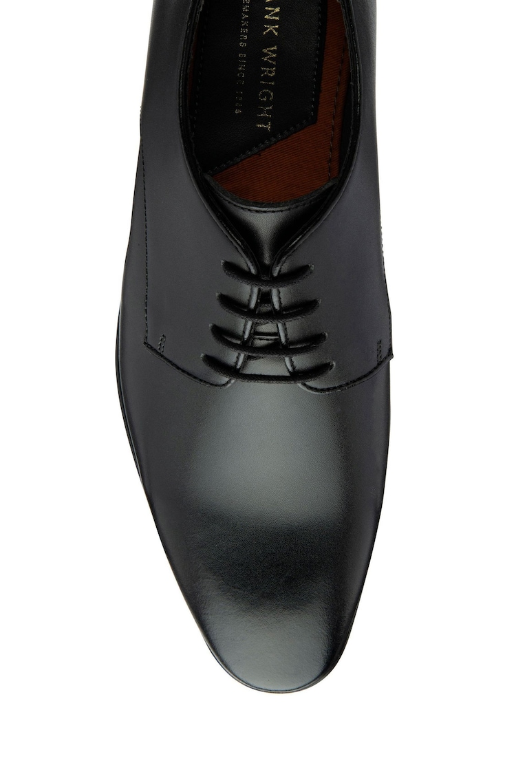 Frank Wright Black Mens Leather Lace-Up Derby Shoes - Image 4 of 4