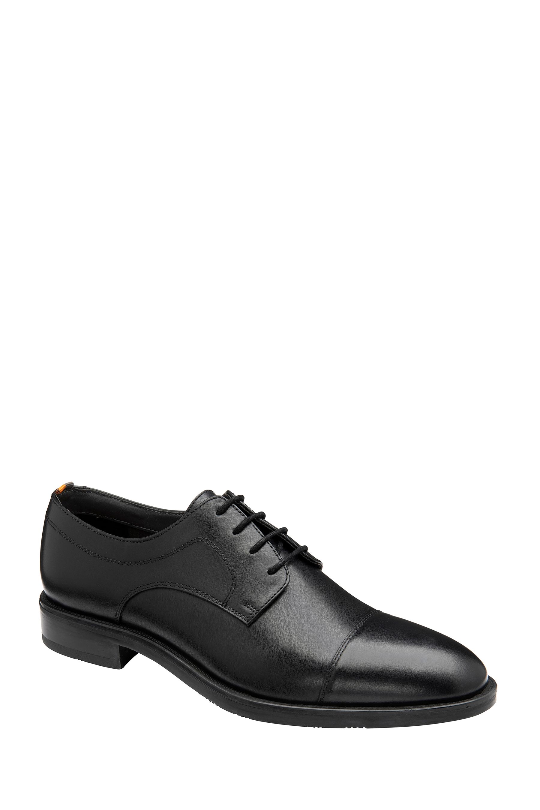 Buy Frank Wright Black Mens Leather Lace Up Derby Shoes from Next Luxembourg