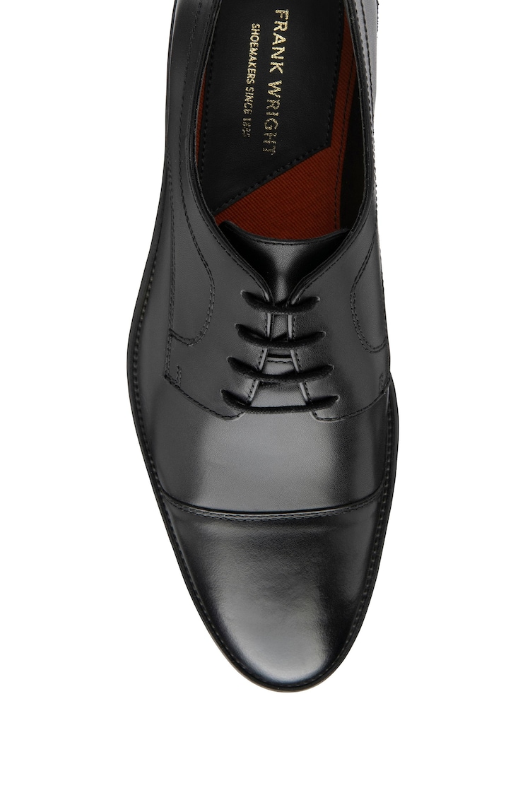 Frank Wright Black Mens Leather Lace-Up Derby Shoes - Image 4 of 4