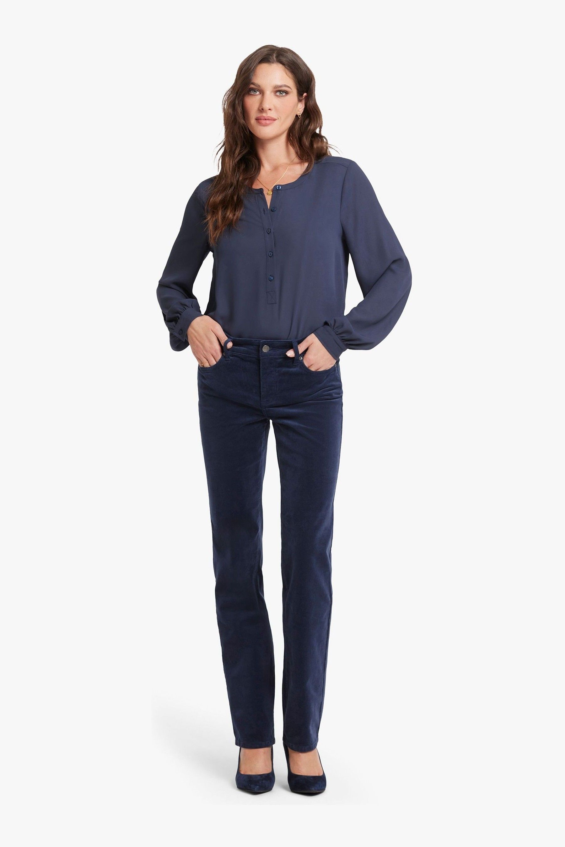 Buy NYDJ Marilyn Straight Leg Corduroy Trousers from Next Luxembourg