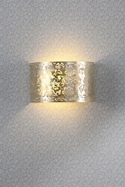 Laura Ashley Champagne Sweet Alyssum 1 Light Wall Light - Image 1 of 5