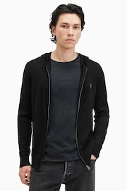 smALLSAINTS Black Mode Merino Zip Hoodie - Image 1 of 8