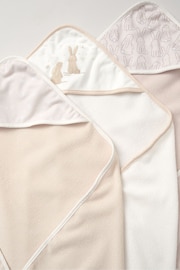 Snuggle Tots Hooded White Towels and Wash Cloths 3 Pack - Image 3 of 3