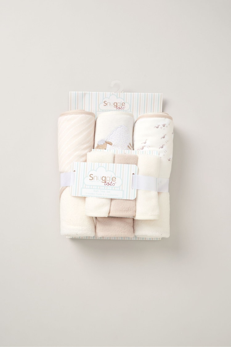 Snuggle Tots Hooded White Towels and Wash Cloths 3 Pack - Image 1 of 3