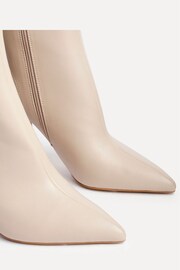 Linzi Natural Jetta Point Toe Ankle Boots With Stiletto Heel - Image 5 of 5