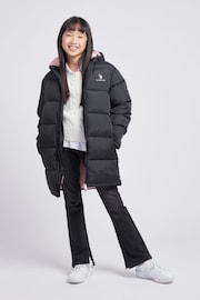 U.S. Polo Assn Black U.S. Polo Assn. Girls Longline Puffer Jacket - Image 3 of 6