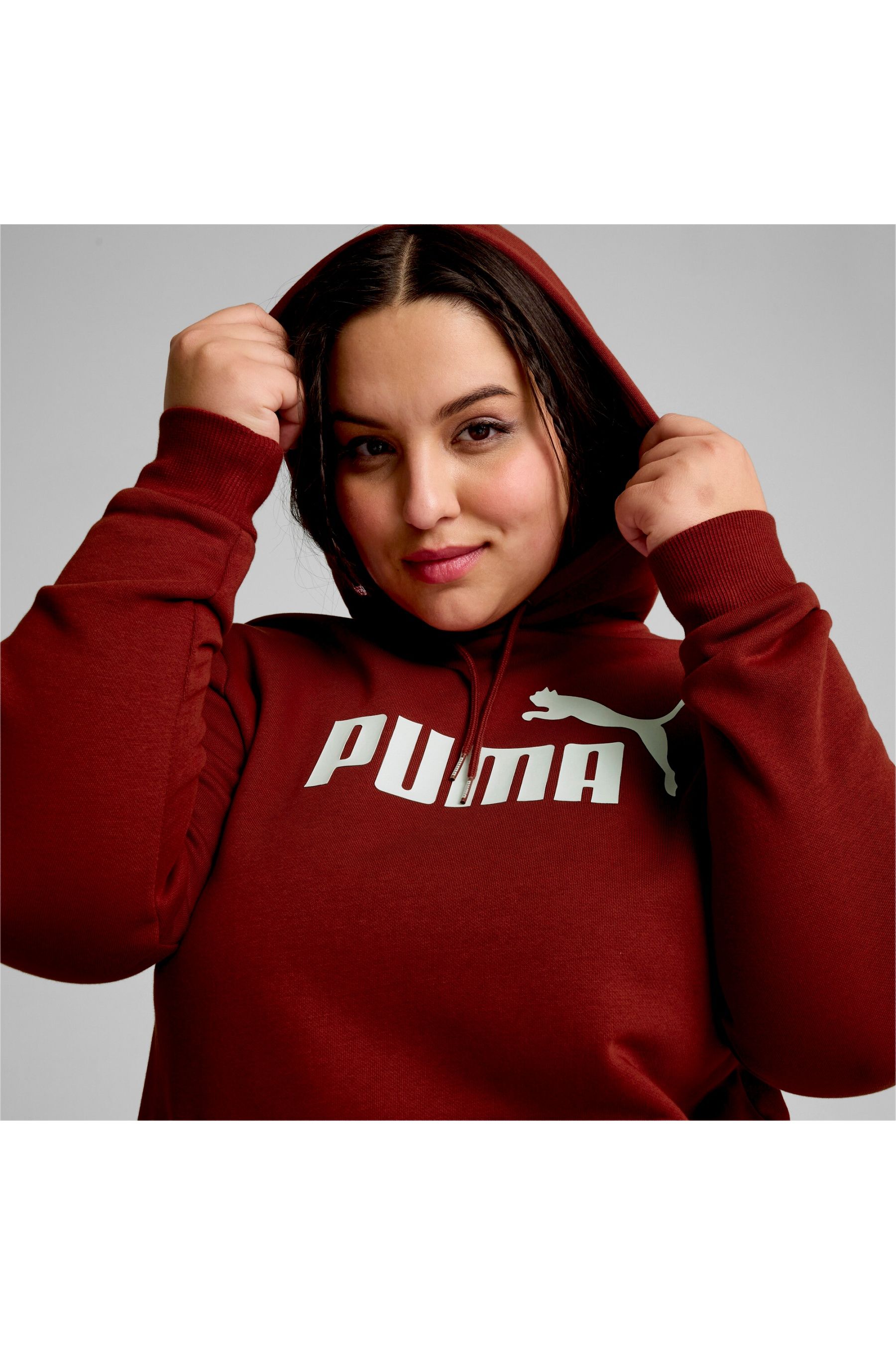 Buy Puma Red Womens Essentials Logo FL Hoodie from the Next UK online shop