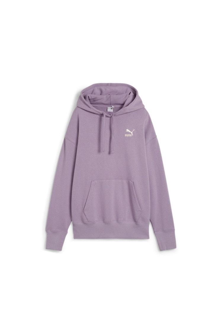 Puma Purple Womens Better Classics Relaxed Hoodie - Image 6 of 6