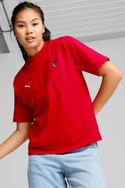 Puma Red Womens Scuderia Ferrari Style T-Shirt - Image 1 of 5