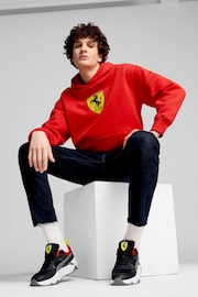 Puma Red Mens Scuderia Ferrari Race Big Shield Hoodie - Image 4 of 6