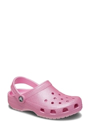 Crocs Pink Glitter Kids Classic Clogs - Image 2 of 5