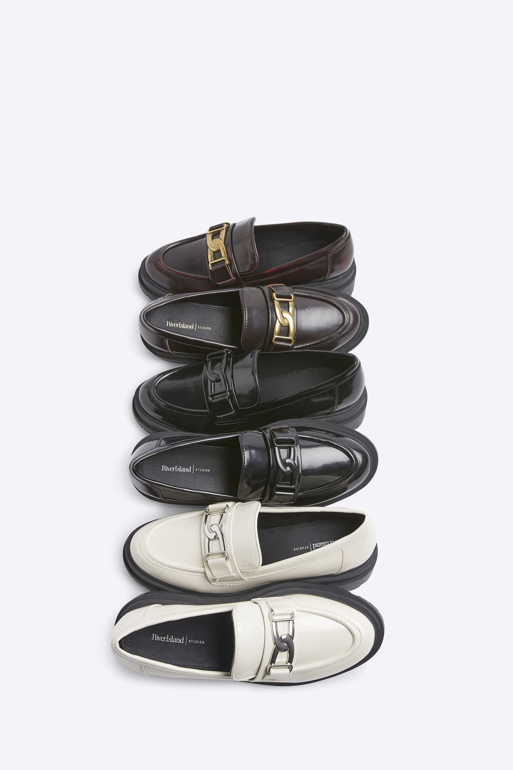 River island chunky loafers online