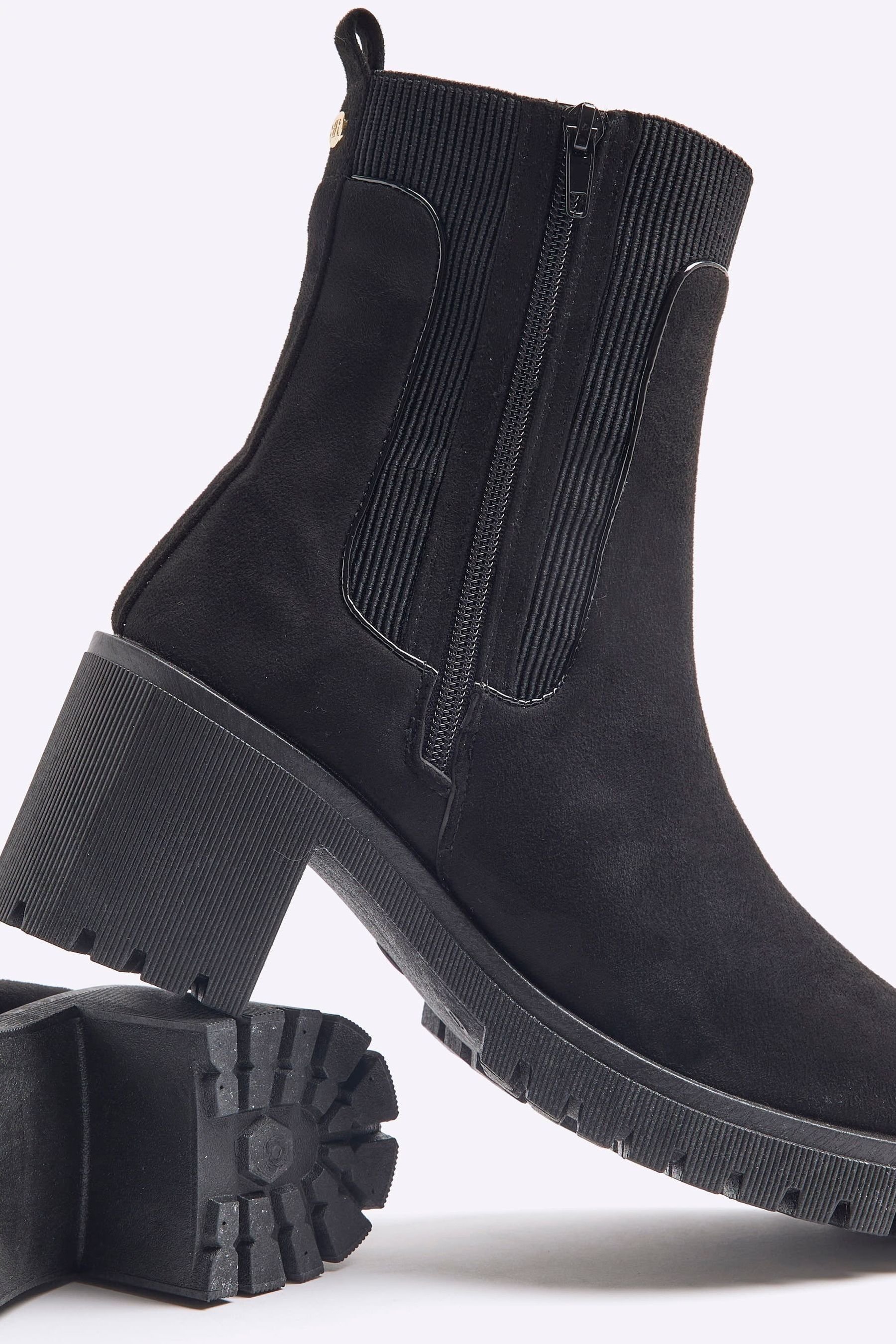 River island block heel boots hot sale