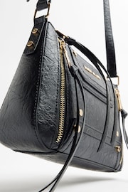 River Island Black Panelled Zip Front Crossbody Bag - Image 4 of 5