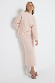 River Island Pink Crew Neck Cosy Jumper - Image 1 of 4