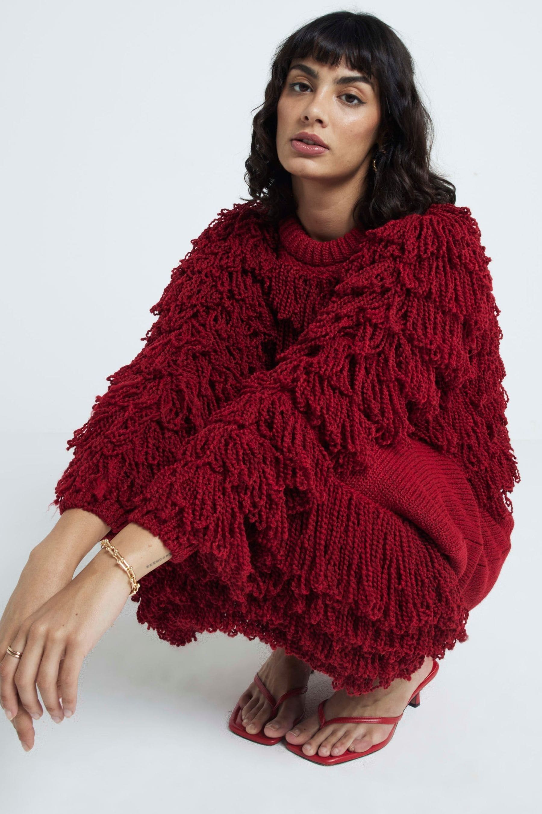 Red jumper river island sale
