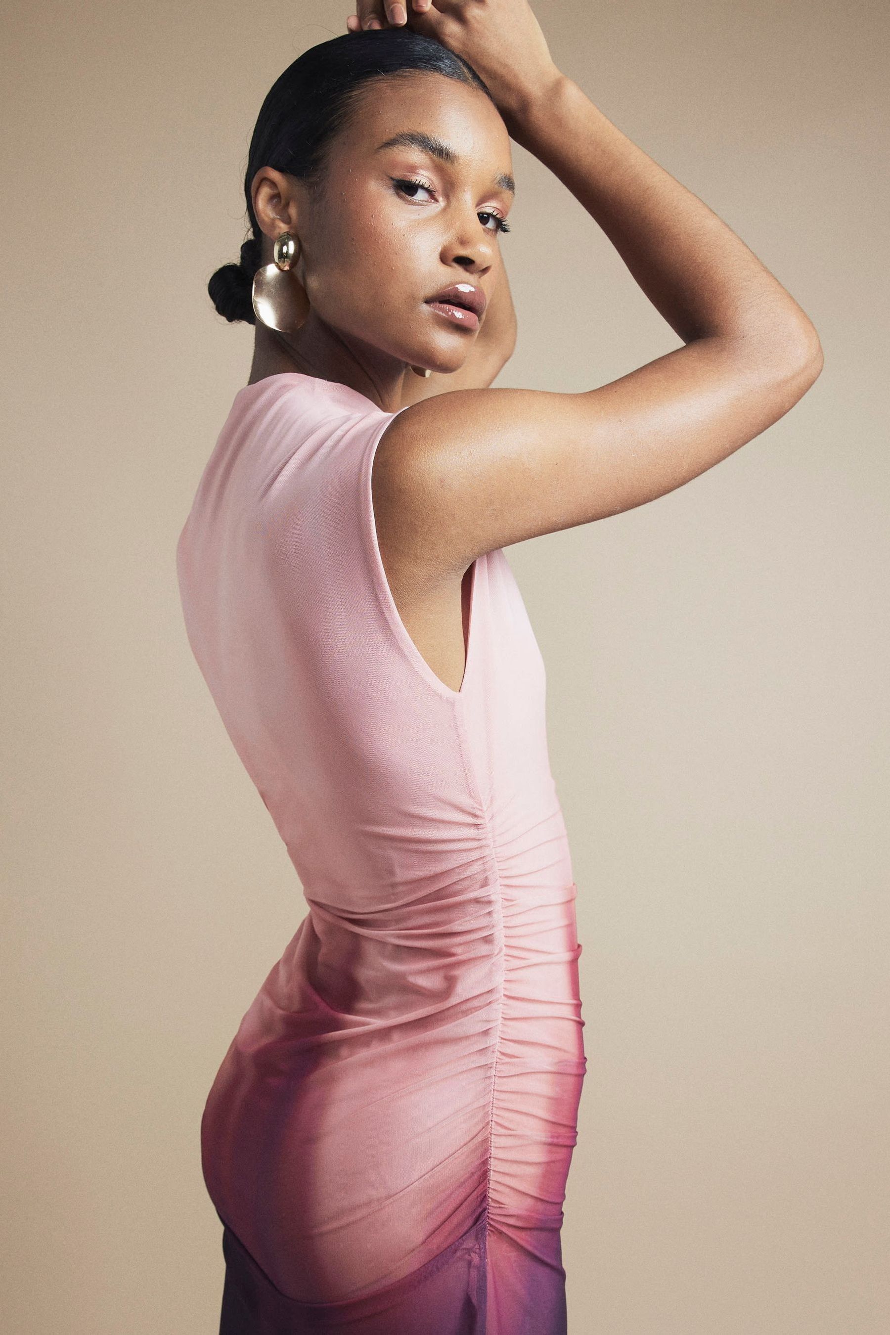 Pink boat neck dress new arrivals