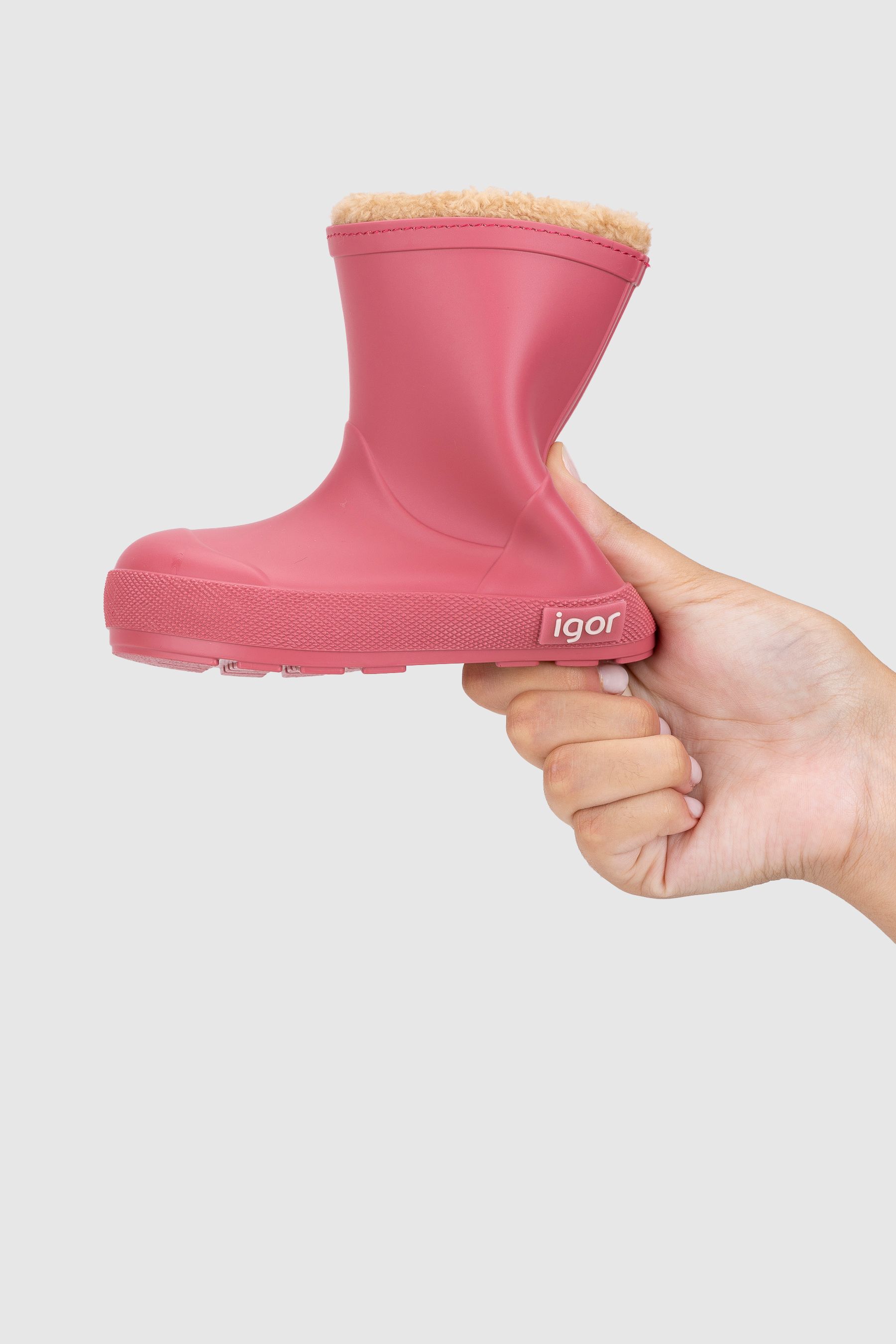 Fur lined kids wellies top