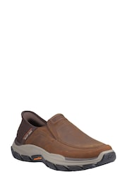 Skechers Brown Respected Elgin Slip In Shoes - Image 1 of 4