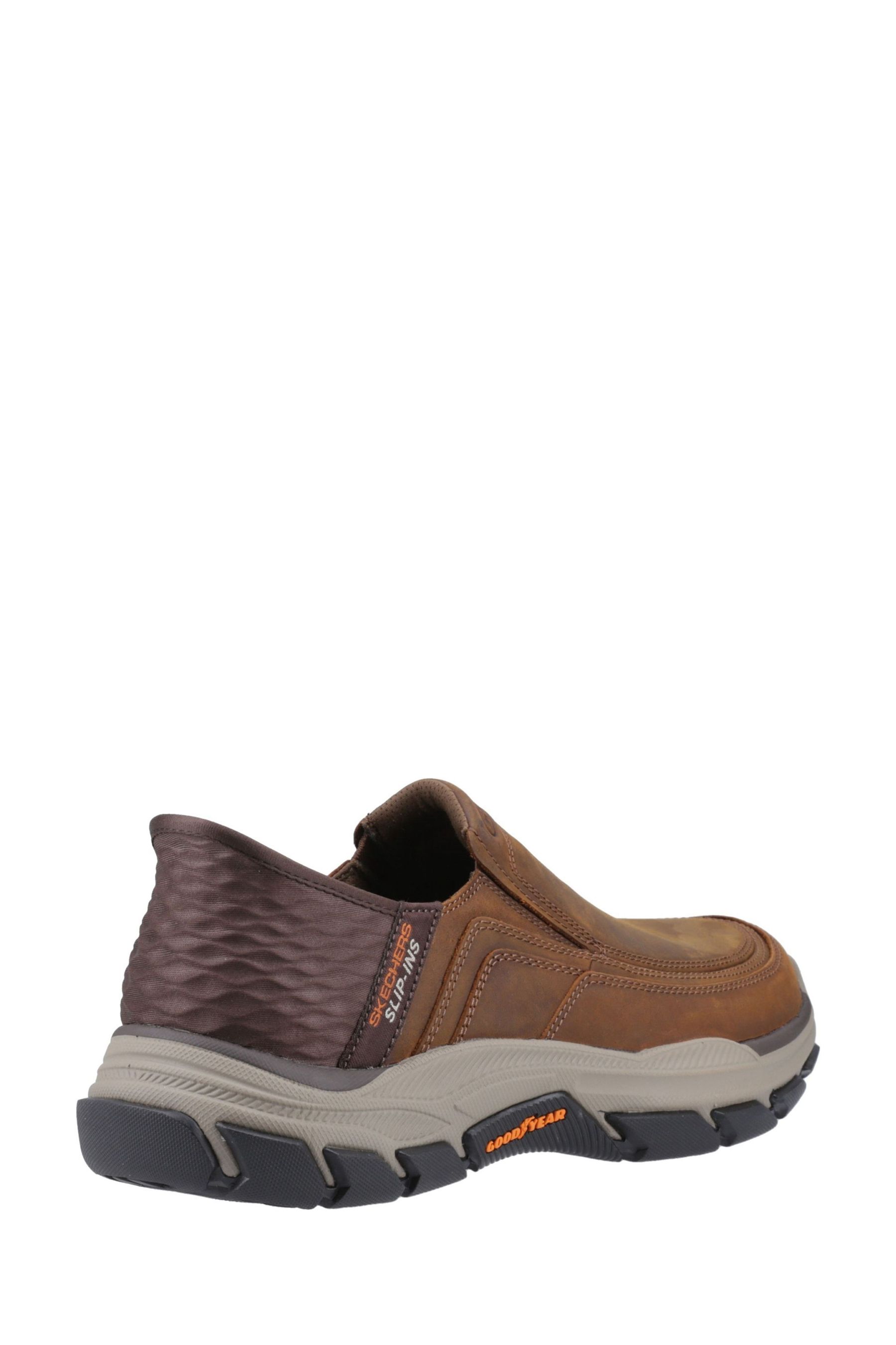 Buy Skechers Brown Respected Elgin Slip In Wide Fit Shoes from Next Sweden