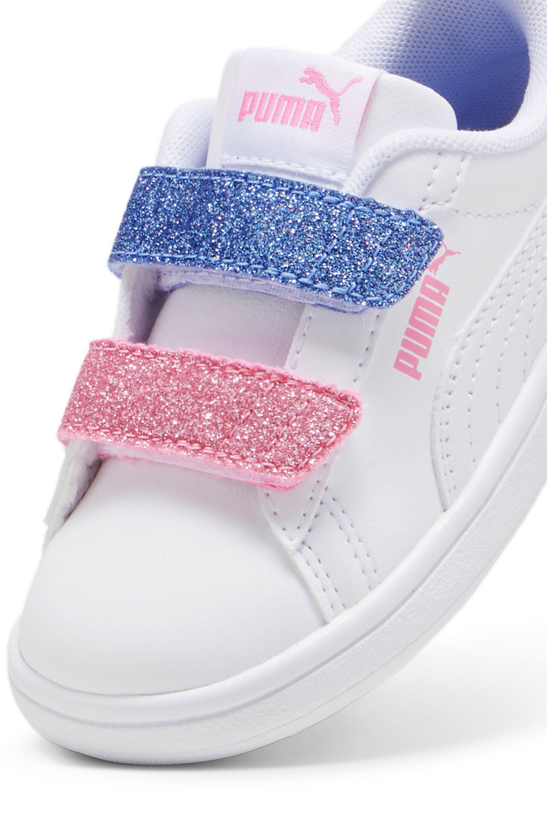 Buy Puma White Grey Girls Smsah 3.0 L Glitter Sneakers from the Next UK online shop