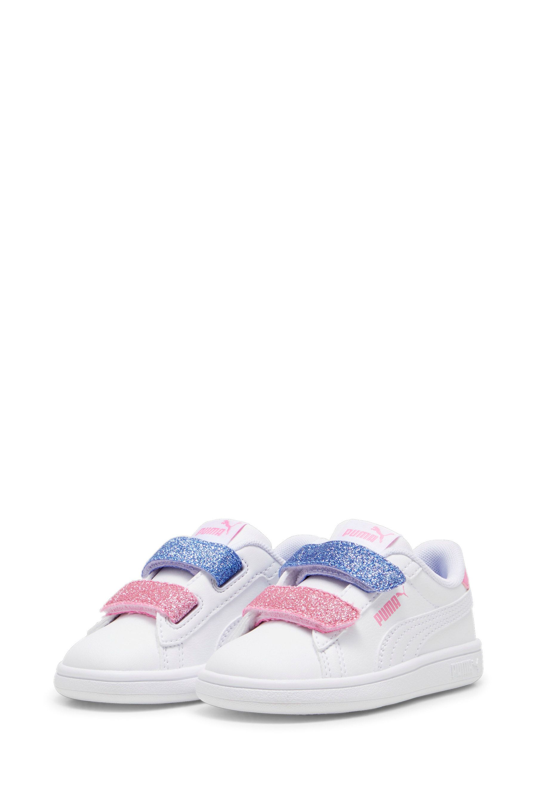 Buy Puma White Grey Girls Smsah 3.0 L Glitter Sneakers from the Next UK online shop