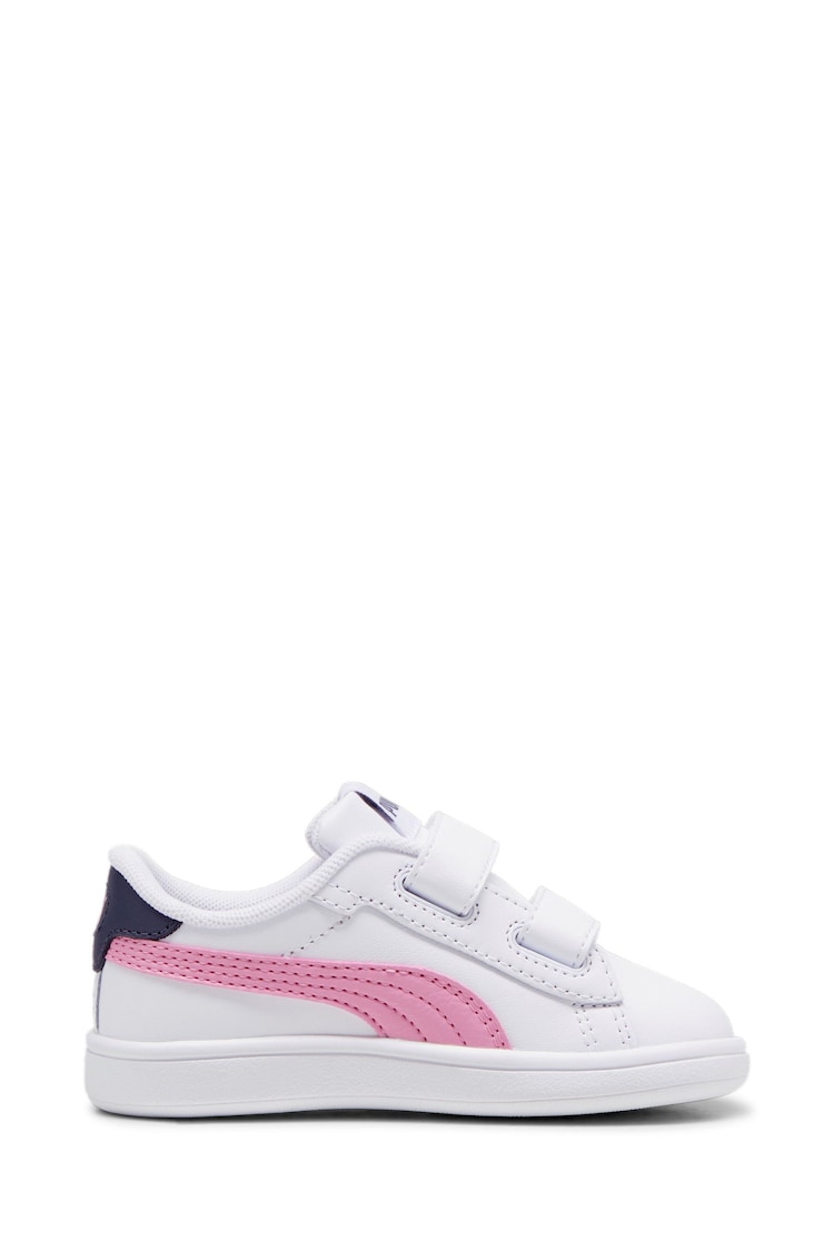 Puma White Smash 3.0 Leather V Baby Unisex Sneakers - Image 2 of 6