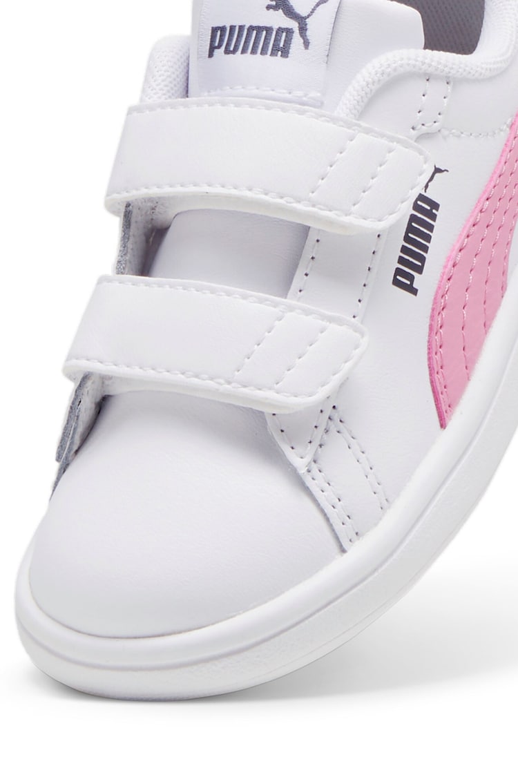 Puma White Smash 3.0 Leather V Baby Unisex Sneakers - Image 6 of 6