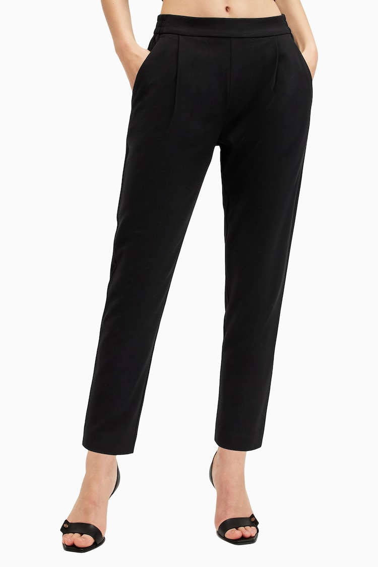 AllSaints Black Aleida Tri Trousers - Image 1 of 7