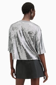 AllSaints Silver Juela T-Shirt - Image 2 of 7