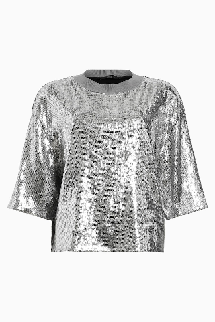 AllSaints Silver Juela T-Shirt - Image 7 of 7