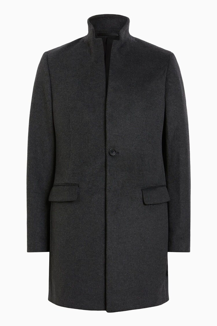 AllSaints Grey Hargrove Coat - Image 9 of 9