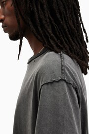 AllSaints Grey Heath Short Sleeve Crew T-Shirt - Image 5 of 7