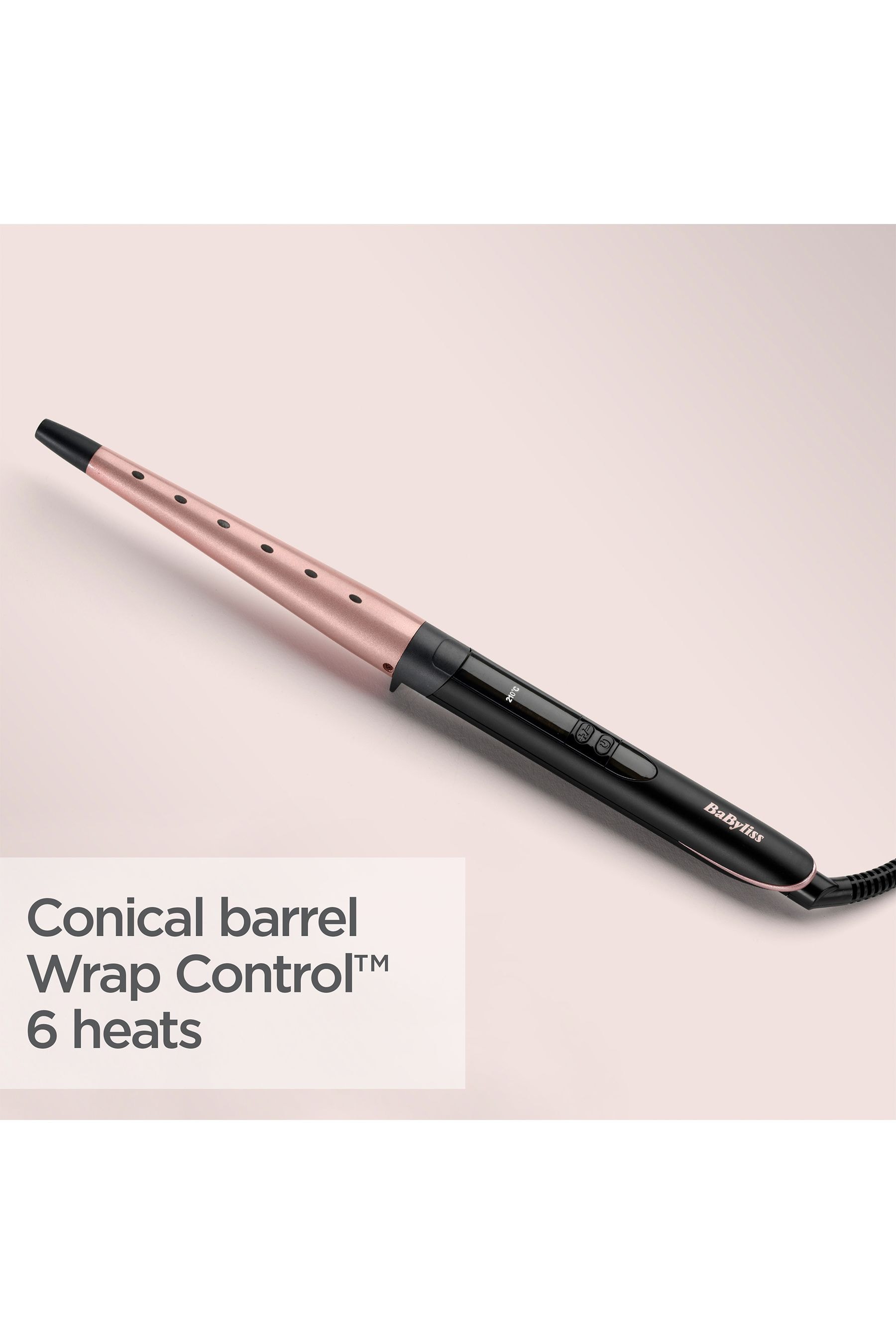 Buy BaByliss Rose Quartz Conical Curling Wand from the Next UK online shop