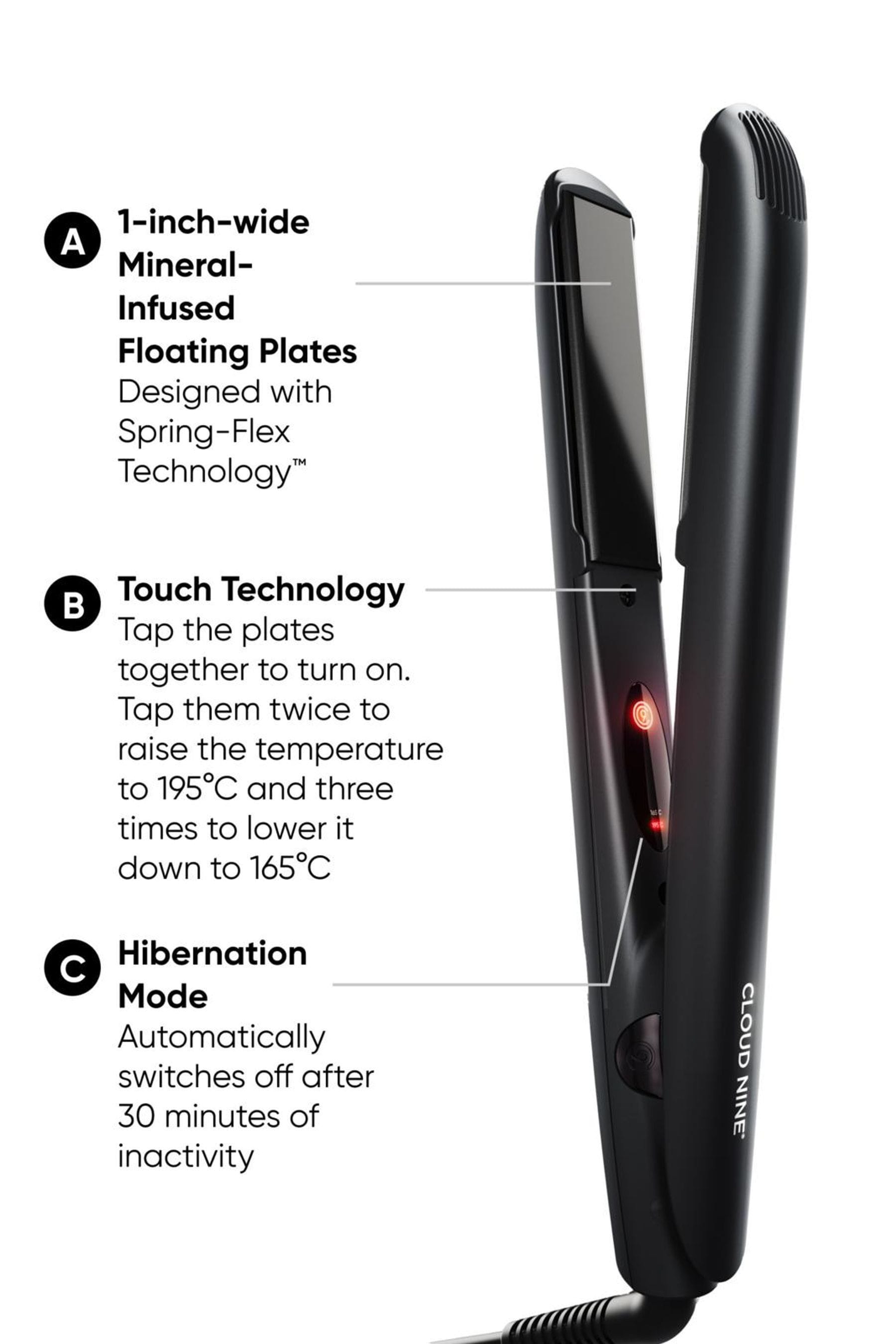 Buy CLOUD NINE The Touch Iron Black Hair Straightener from the Next UK online shop