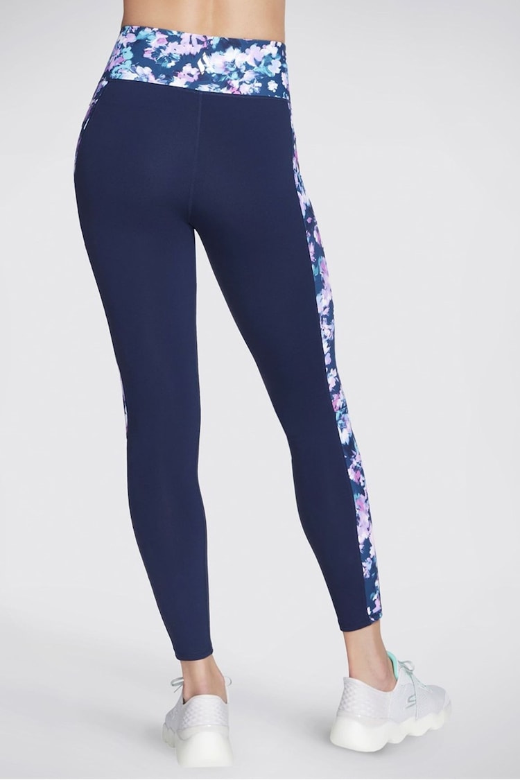 Skechers Blue GOWALK Misty Floral Leggings - Image 2 of 3