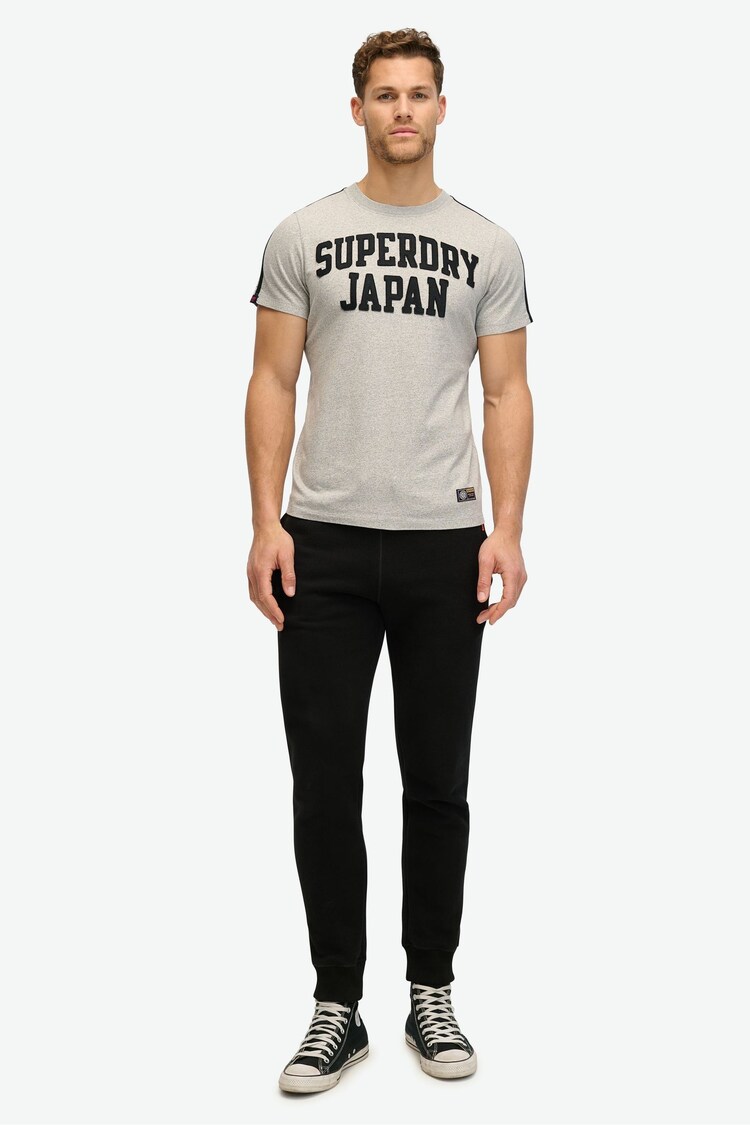 Superdry Grey Vintage Athletic Stripe T-Shirt - Image 2 of 3