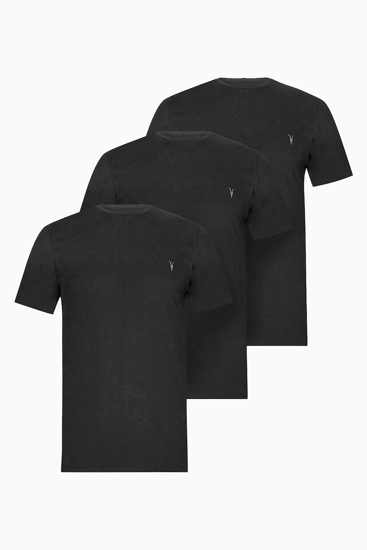 AllSaints Black Brace Shortsleeve Crew Neck T-Shirt 3 Pack - Image 5 of 5