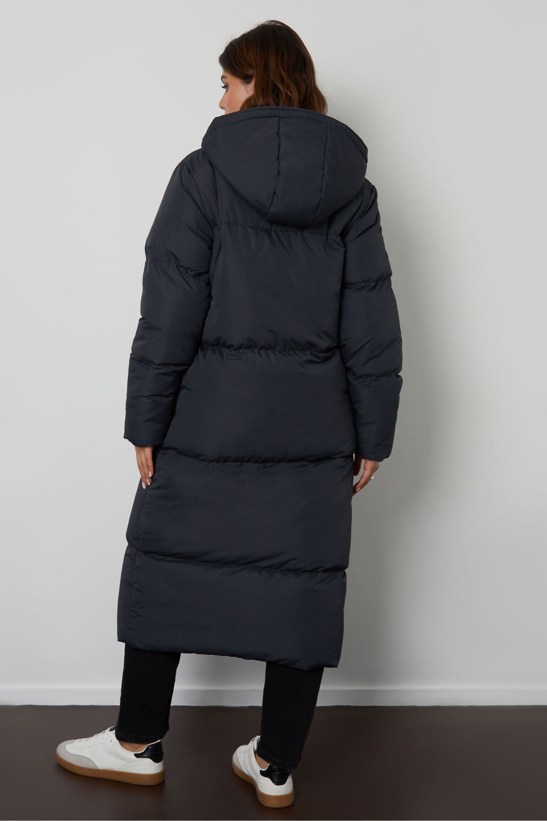 Buy Threadbare Grey Longline Hooded Padded Coat from Next Luxembourg