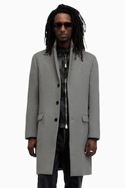 AllSaints Grey Hal Coat - Image 1 of 9