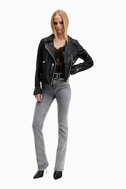 AllSaints Grey Slim Haldan Bootcut Jeans - Image 1 of 7